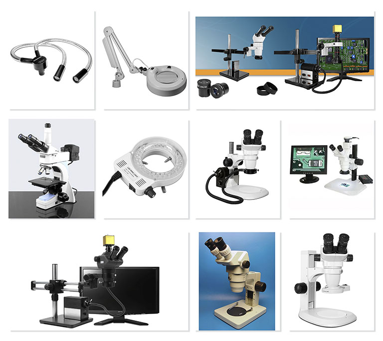 Microscopios, lupas y lámparas